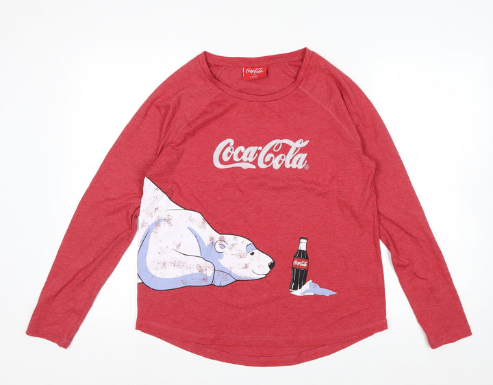 Next Women’s Red Coca-Cola Polar Bear Long Sleeve T-Shirt Size 12