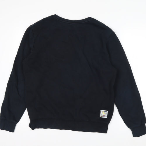 Puma Womens Black Medium Pullover Sweatshirt Embroidered Logo