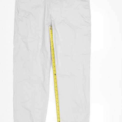 Marks and Spencer Autograph Men's Grey Regular Fit Chino Trousers 36x29