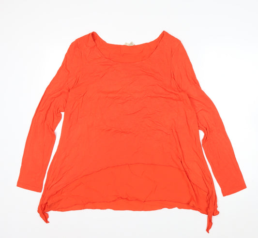 Phase Eight Women's Orange Long Sleeve Viscose Tunic Top UK 14