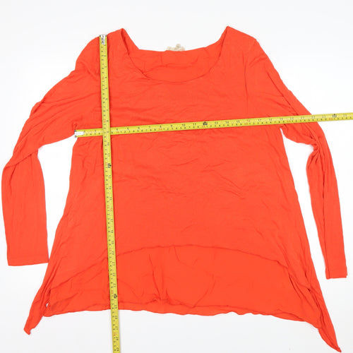 Phase Eight Women's Orange Long Sleeve Viscose Tunic Top UK 14