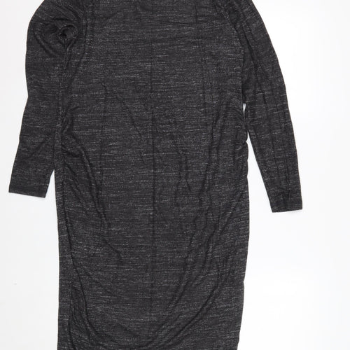 H&M Maternity Grey Jersey Bodycon Dress Women’s Size M Long Sleeve