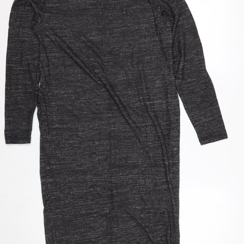 H&M Maternity Grey Jersey Bodycon Dress Women’s Size M Long Sleeve