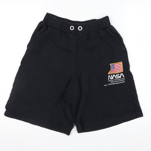 Slam Wan Ran NASA Black Men's M Athletic Shorts Elastic Waist