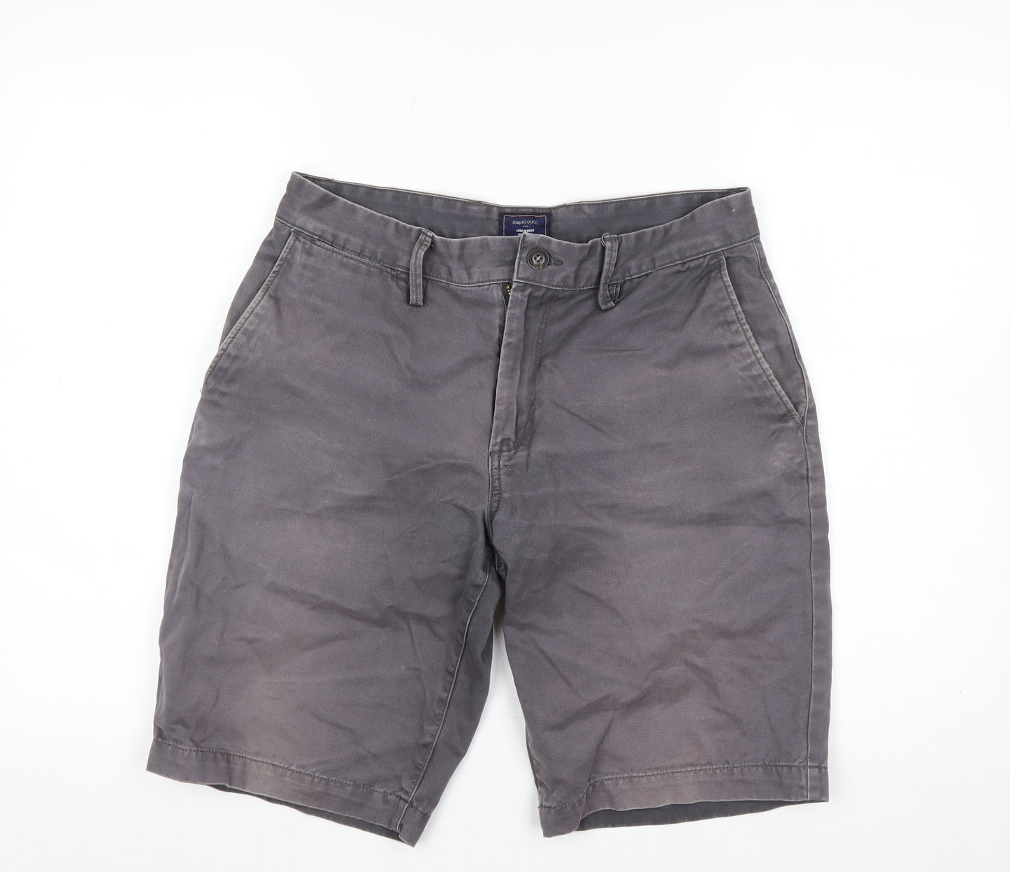 Gap Men Grey Chino Shorts Size 30 Regular Cotton Casual