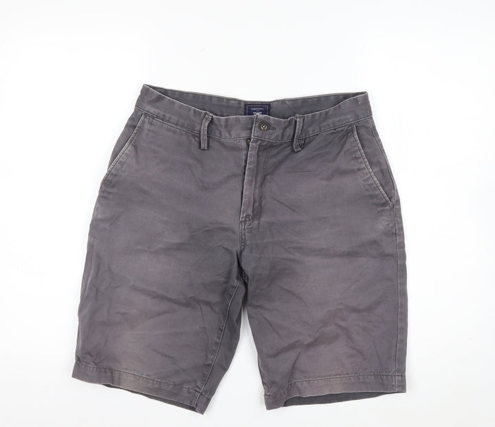 Gap Men Grey Chino Shorts Size 30 Regular Cotton Casual