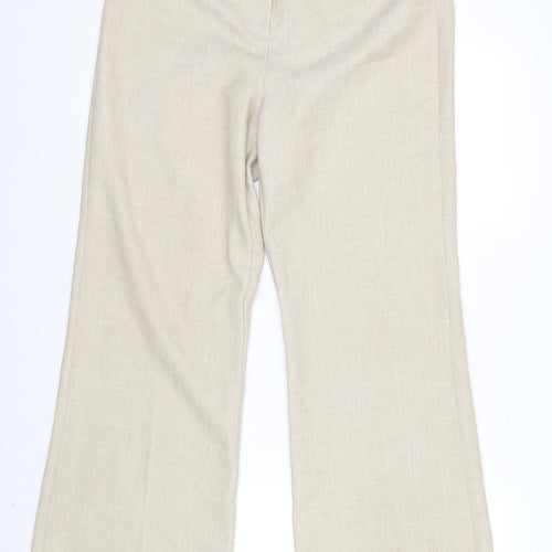 Dorothy Perkins Women’s Beige Wide-Leg Trousers Size 14 Classic Fit