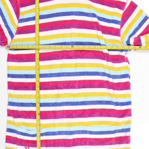 Lazy Jacks Womens Multicoloured Striped Hooded Tunic UK 18 Cotton Blend