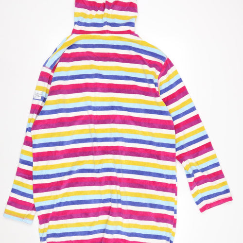 Lazy Jacks Womens Multicoloured Striped Hooded Tunic UK 18 Cotton Blend