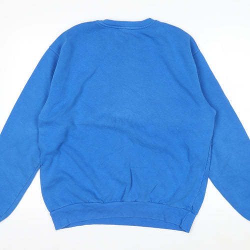 Stradivarius Womens Blue XS Pullover Sweatshirt Saint-Tropez Embroidered