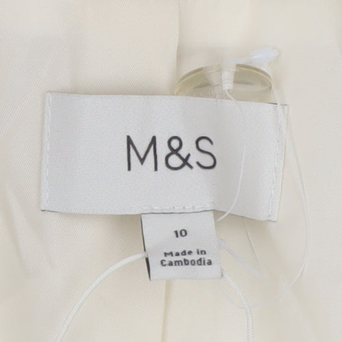 Marks and Spencer Women's Ivory Wrap Blouse Size 10