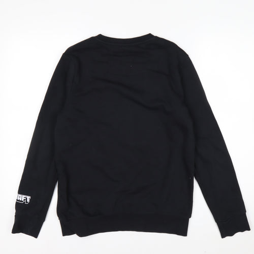Minecraft Boys Black Sequin Christmas Pullover Sweatshirt 12-13 Years