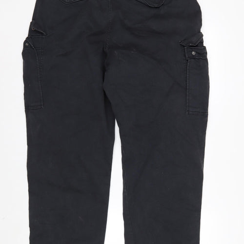 GAP Men's Black 34x32 Regular Fit Cargo Trousers