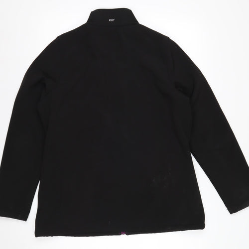 Regatta Womens Black Softshell Jacket Size 16 Water Resistant Outdoor