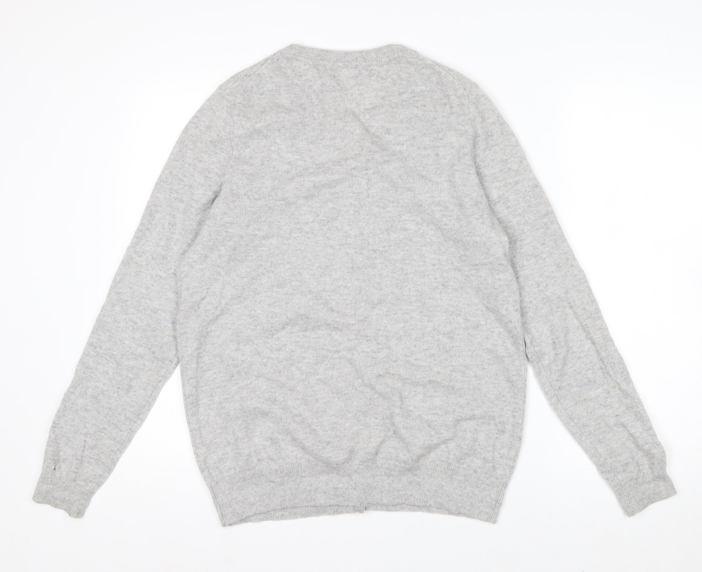 Boden Women Grey 100% Cashmere Crew Neck Cardigan L