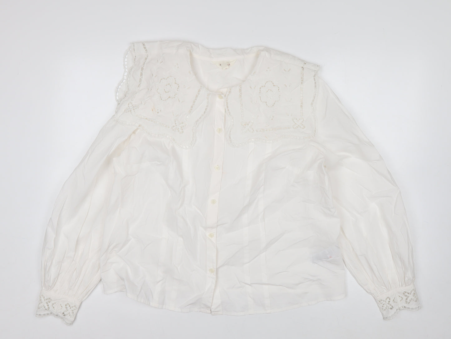 Marks and Spencer Per Una Ivory Embroidered Tunic Blouse Women’s Size 12
