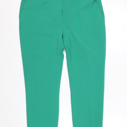 Next Women's Green Tapered Trousers Size 10 Regular Fit