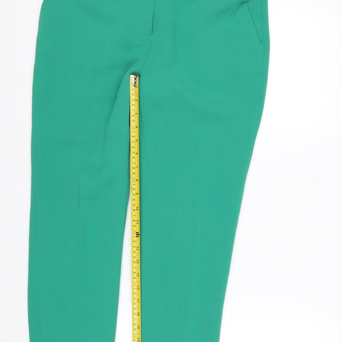 Next Women's Green Tapered Trousers Size 10 Regular Fit
