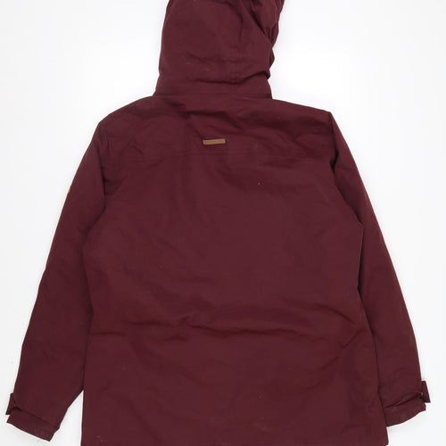 Regatta Womens Red Hooded Parka Jacket Size 16 Lined Outdoor Coat