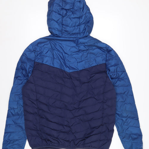 Superdry Men’s Blue SubArctic Puffer Jacket Size L Hooded Winter Coat