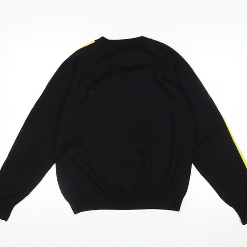 Next Womens Black XS Crew Neck Embroidered Pullover Jumper