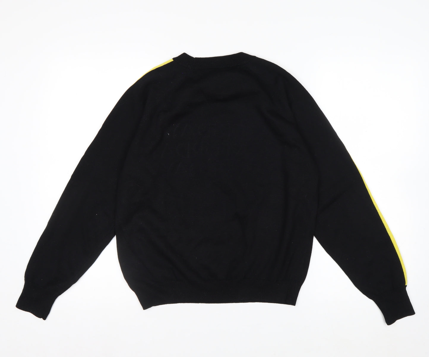 Next Womens Black XS Crew Neck Embroidered Pullover Jumper