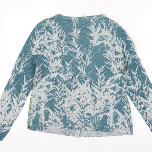 White Stuff Womens Multicoloured Floral Bird Print Cardigan Size 12
