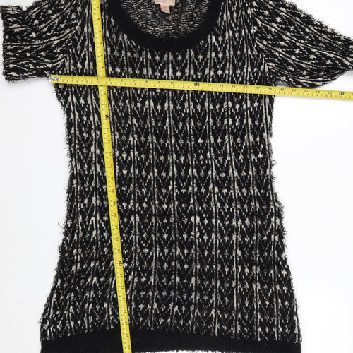 Cape Daisy Women’s Black White Knit Pullover Jumper Size L