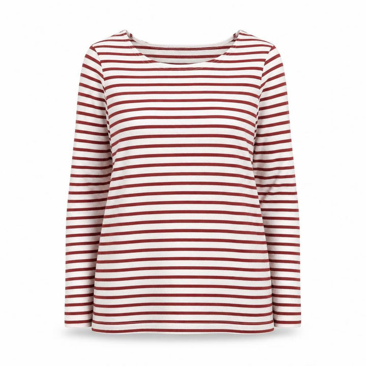Topshop Women’s Multicoloured Striped Long Sleeve Cotton T-Shirt L