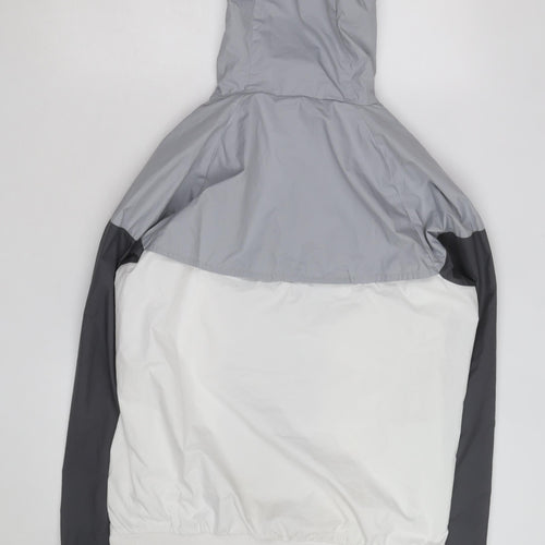 Nike Men's Grey Windrunner Hooded Full Zip Windbreaker Jacket M