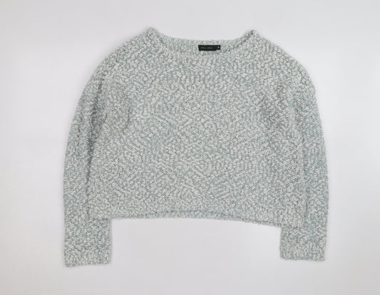 New Look Women's Grey Chunky Knit Crew Neck Jumper Size 18