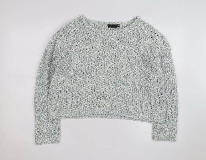 New Look Women's Grey Chunky Knit Crew Neck Jumper Size 18