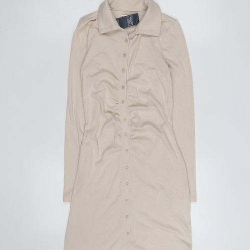 Abercrombie & Fitch Women’s Beige Collared Shirt Dress XS