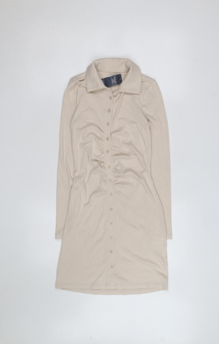 Abercrombie & Fitch Women’s Beige Collared Shirt Dress XS