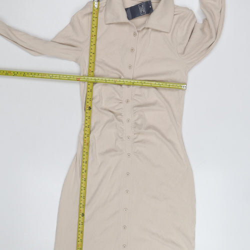 Abercrombie & Fitch Women’s Beige Collared Shirt Dress XS