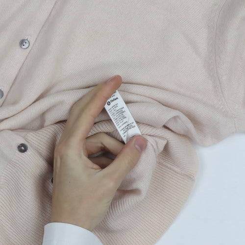 Marks and Spencer Women Beige Cashmere Cardigan UK 16 Long Sleeve