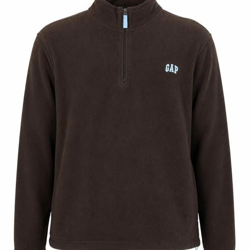 Gap Men's Brown Fleece 1/4 Zip Pullover Sweatshirt XL