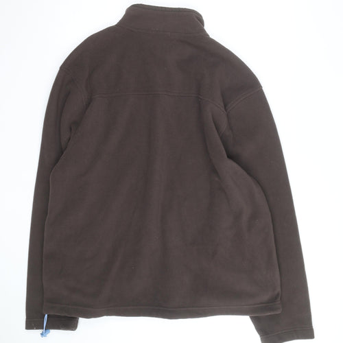GAP Men's Brown Fleece 1/4 Zip Pullover Sweatshirt XL