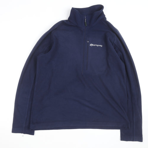 Sprayway Men's Blue Fleece 1/2 Zip Pullover Sweatshirt M