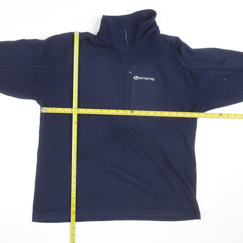 Sprayway Men's Blue Fleece 1/2 Zip Pullover Sweatshirt M