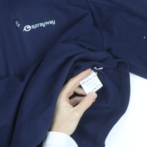 Sprayway Men's Blue Fleece 1/2 Zip Pullover Sweatshirt M
