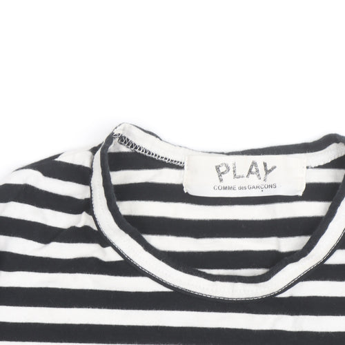 Comme des Garçons PLAY Men's Black Stripe Long Sleeve Cotton Top XL
