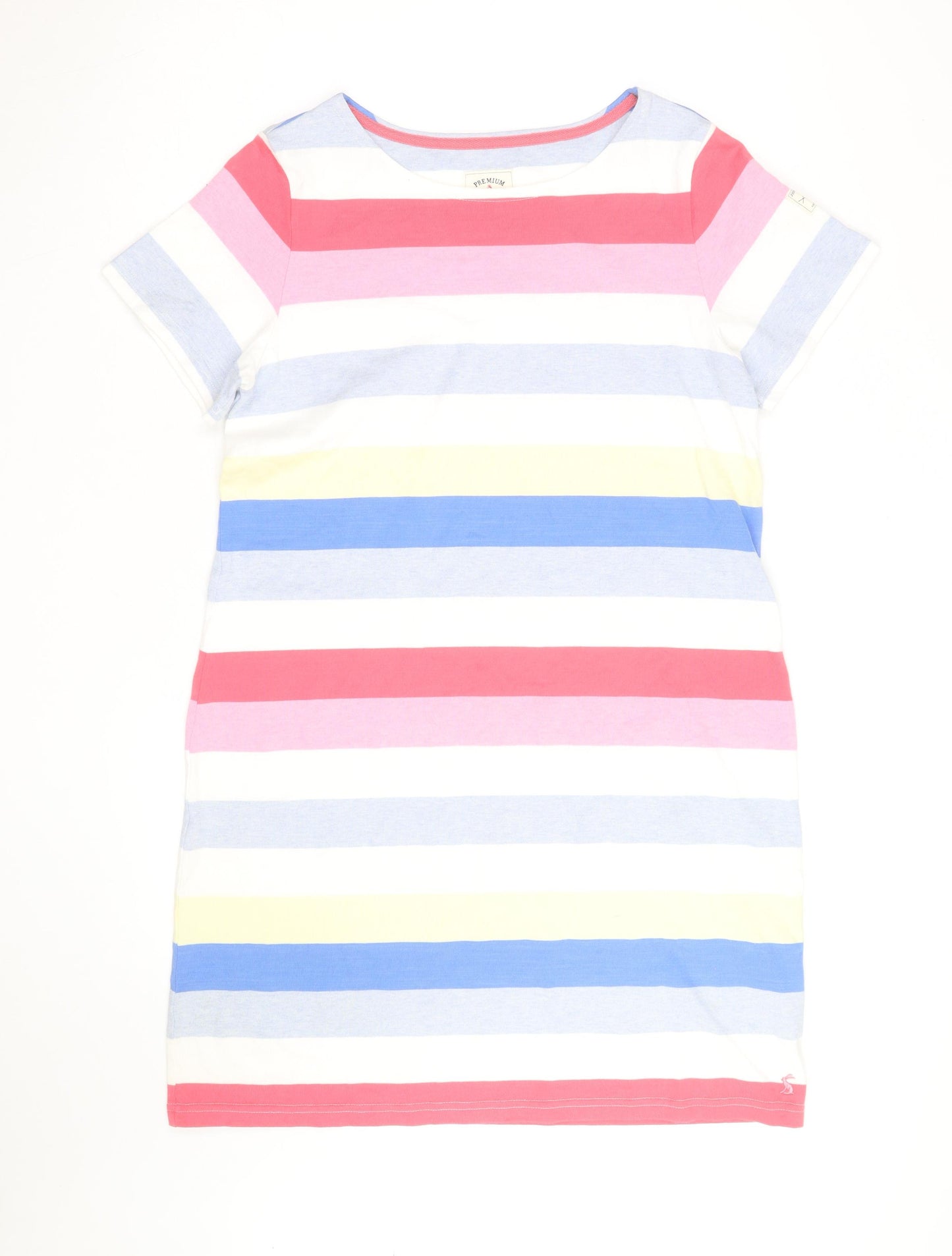 Joules Womens Multicoloured Stripe Cotton T-Shirt Size 14