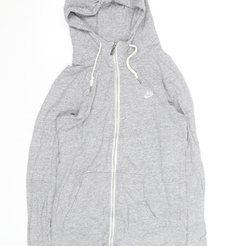 Nike Mens Grey Full Zip Hoodie Size M Regular Fit Sportswear