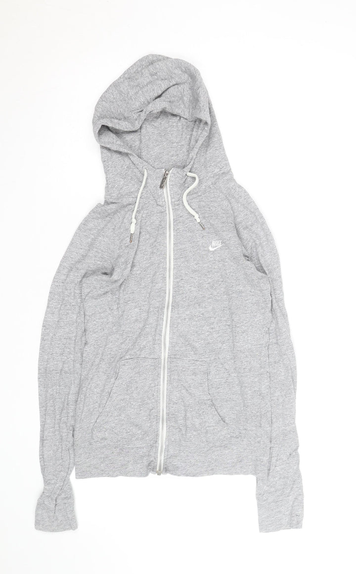 Nike Mens Grey Full Zip Hoodie Size M Regular Fit Sportswear