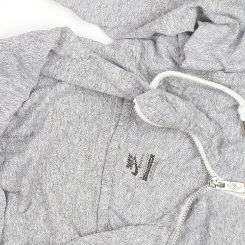 Nike Mens Grey Full Zip Hoodie Size M Regular Fit Sportswear