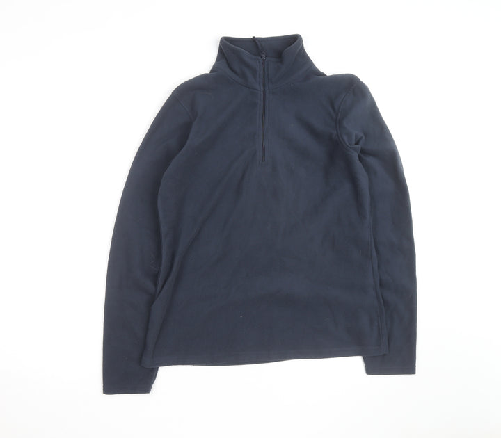 Mountain Warehouse Men's Blue Fleece 1/2 Zip Pullover Sweatshirt M