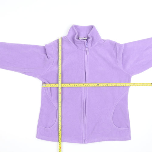 Marks and Spencer Women's Purple Full Zip Fleece Sweatshirt UK 16