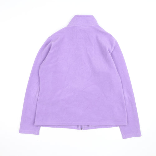 Marks and Spencer Women's Purple Full Zip Fleece Sweatshirt UK 16