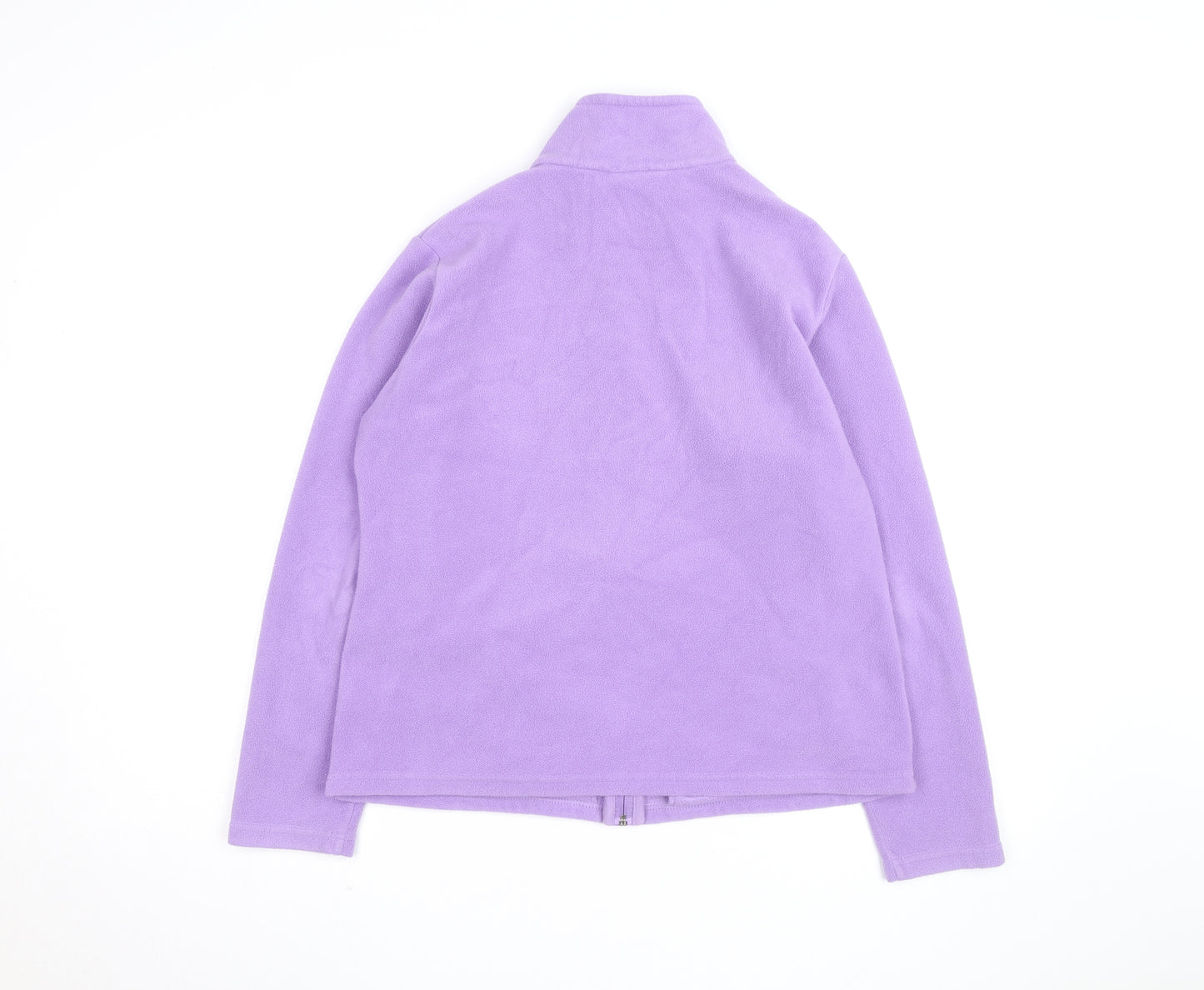 Marks and Spencer Women's Purple Full Zip Fleece Sweatshirt UK 16